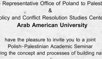 Polish – Palestinian Academic Seminar