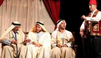 عرض مسرحية قصص من زمن الخيول البيضاء - مسرح جامعة فلسطين التقنية