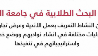 اطلاق: "أندية البحث الطلابية في جامعة القدس"