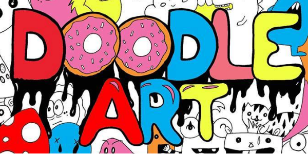 خربشات تفريغ على الورق كي نستقبل 2019 Doodling