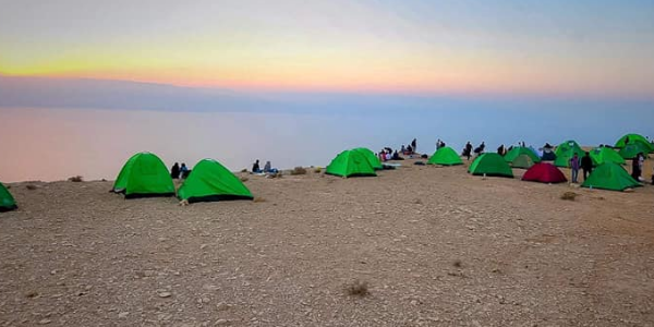 Camping in the desert