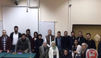 رجل الأعمال طارق النتشة يلقي محاضرة بكلية الاقتصاد في بيرزيت