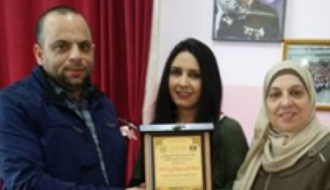سبيتاني تقوم بإنشاء"مظلة مدرسية" لمدرسة بنات الاموية الثانوية في قرية بيت اجزا